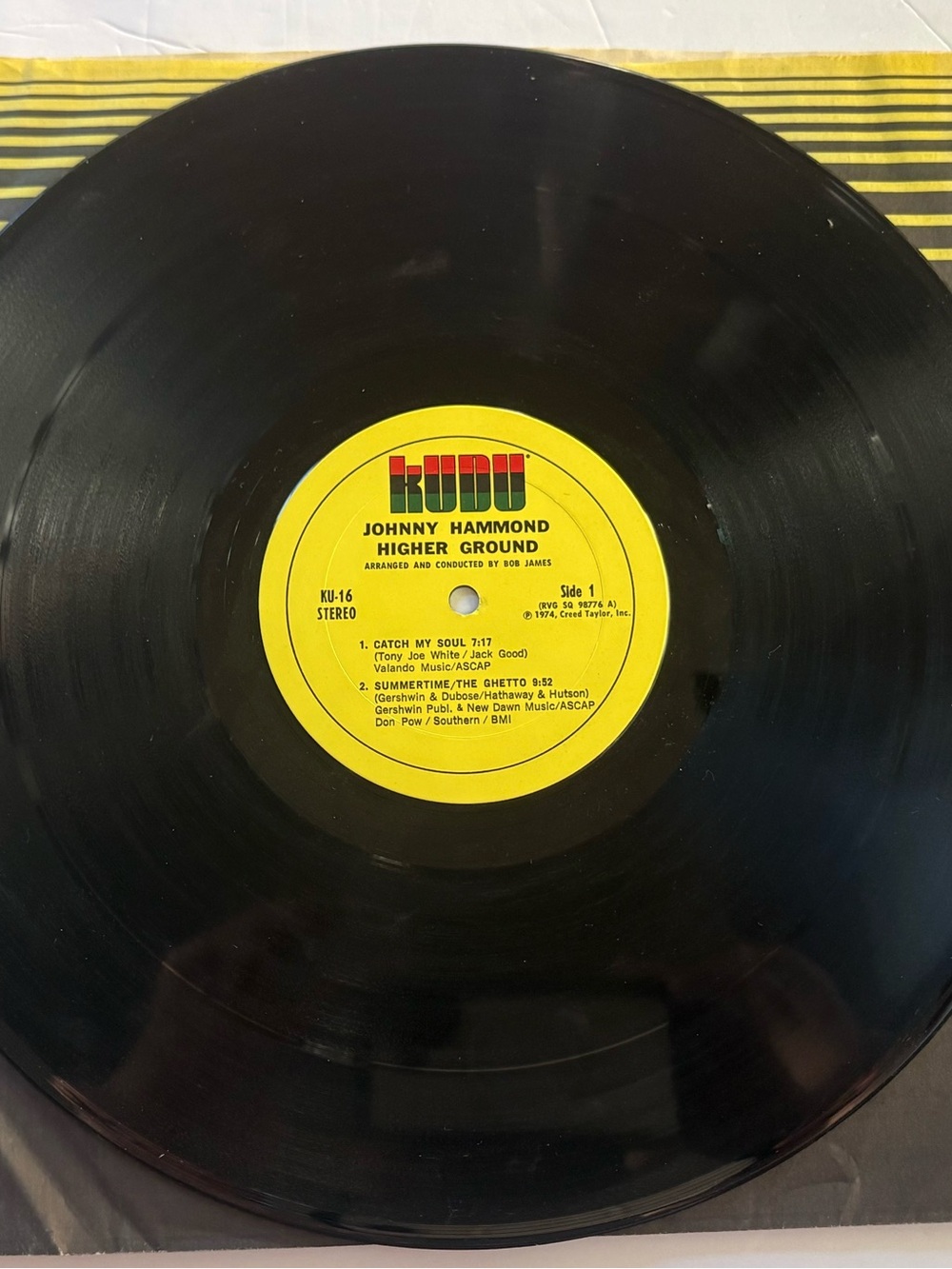 Johnny Hammond Higher Ground 1974 Soul Jazz Funk LP & Inner Sleeve Kudu KU-16 VG